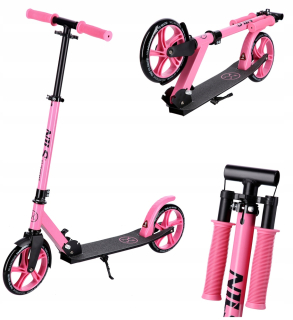 Kolobežka NILS City Scooter skladacia nastaviteľná mládež veľké kolieska 200 mm